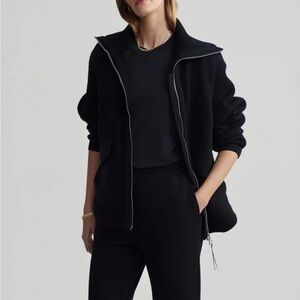 Varley Eleanor Patch Pocket Fleece Collared Zip Jacket Coat